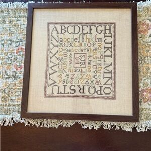 Alphabet Framed Cross-Stitch